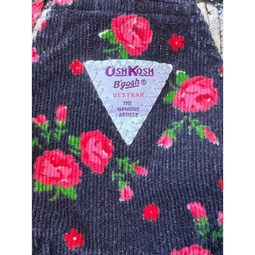 OshKosh B'gosh Girls Corduroy Overalls size 5, Vintage 90's